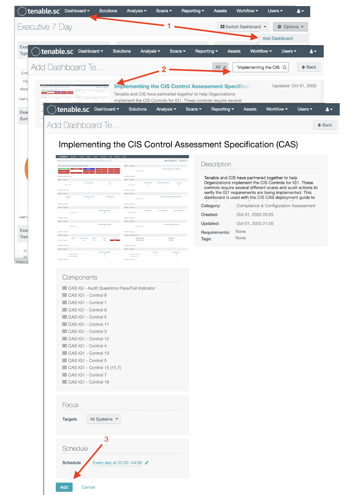 Tenable Security Center Cas Dashboard Cis Controls Assessment