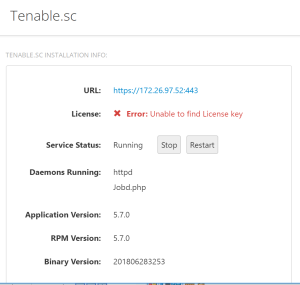 SecurityCenter Installation Info